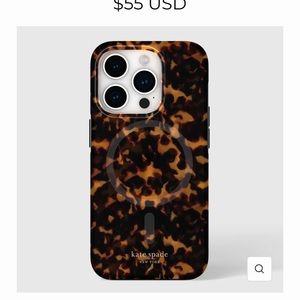 Kate Spade iPhone 15 pro Tortoise Case